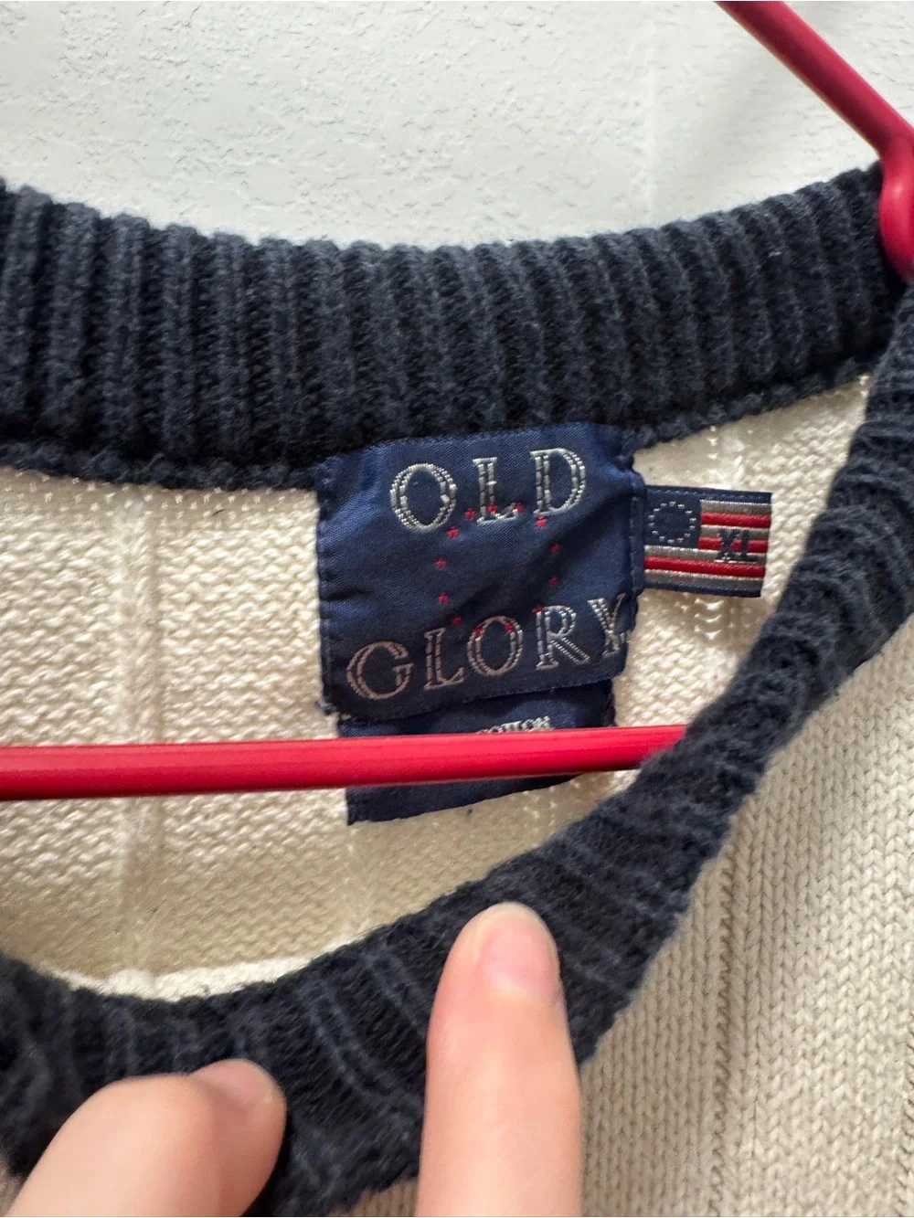Old Glory Navy & Cream Fair Isle Crewneck Sweater
